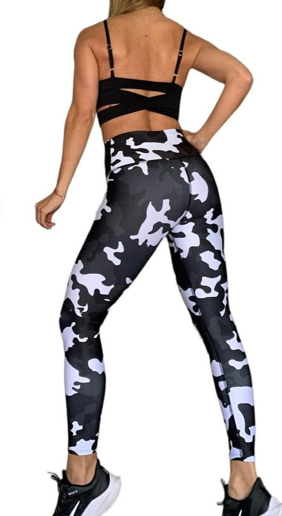 Black and White Camo Leggings